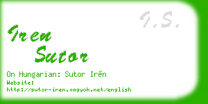 iren sutor business card